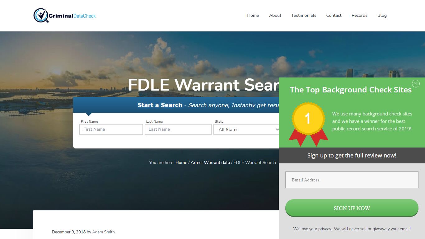 FDLE Warrant Search - Find Criminal, Arrest, & Court Records Online
